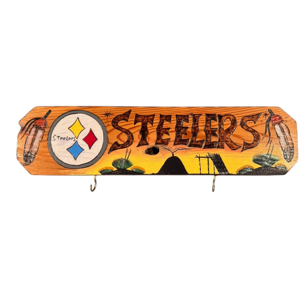 Pittsburgh Steelers Sign Plaque Key Holder